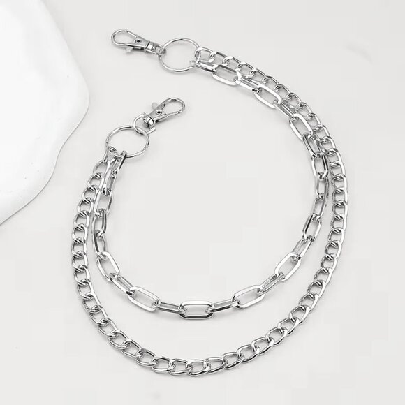 Hip Chain Pocket Waist Sexy Punk Edgy Goth Emo Chunky Scene Unisex Statement Fun - Picture 2 of 5